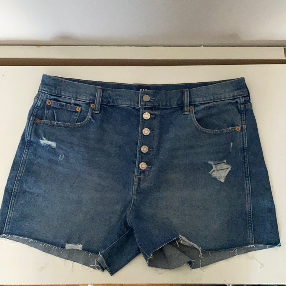 Gap stretch button fly denim shorts